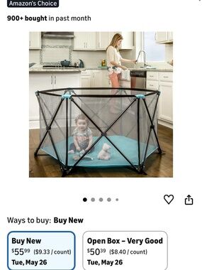 Portable Baby Playpen Play Yard - Blue